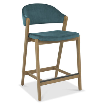 Bentley Designs Camden Rustic Oak Upholstered Bar Stool
